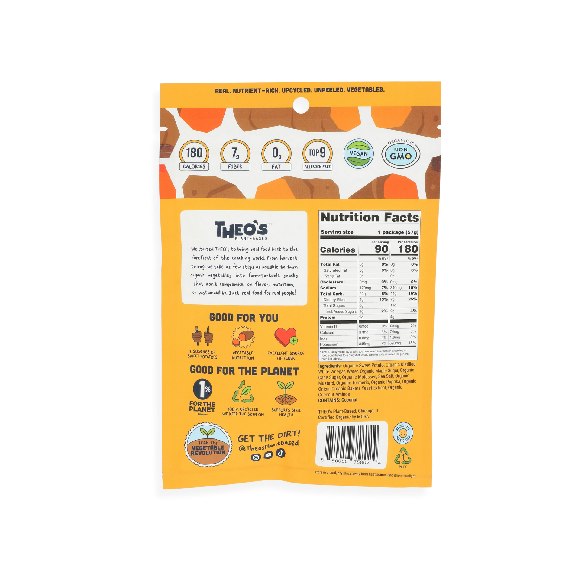 Organic Veggie Snacks | Sweet Potato Jerky - THEO's Plant-Based