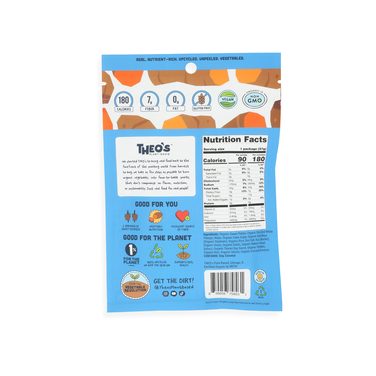Organic Veggie Snacks | Sweet Potato Jerky - THEO's Plant-Based