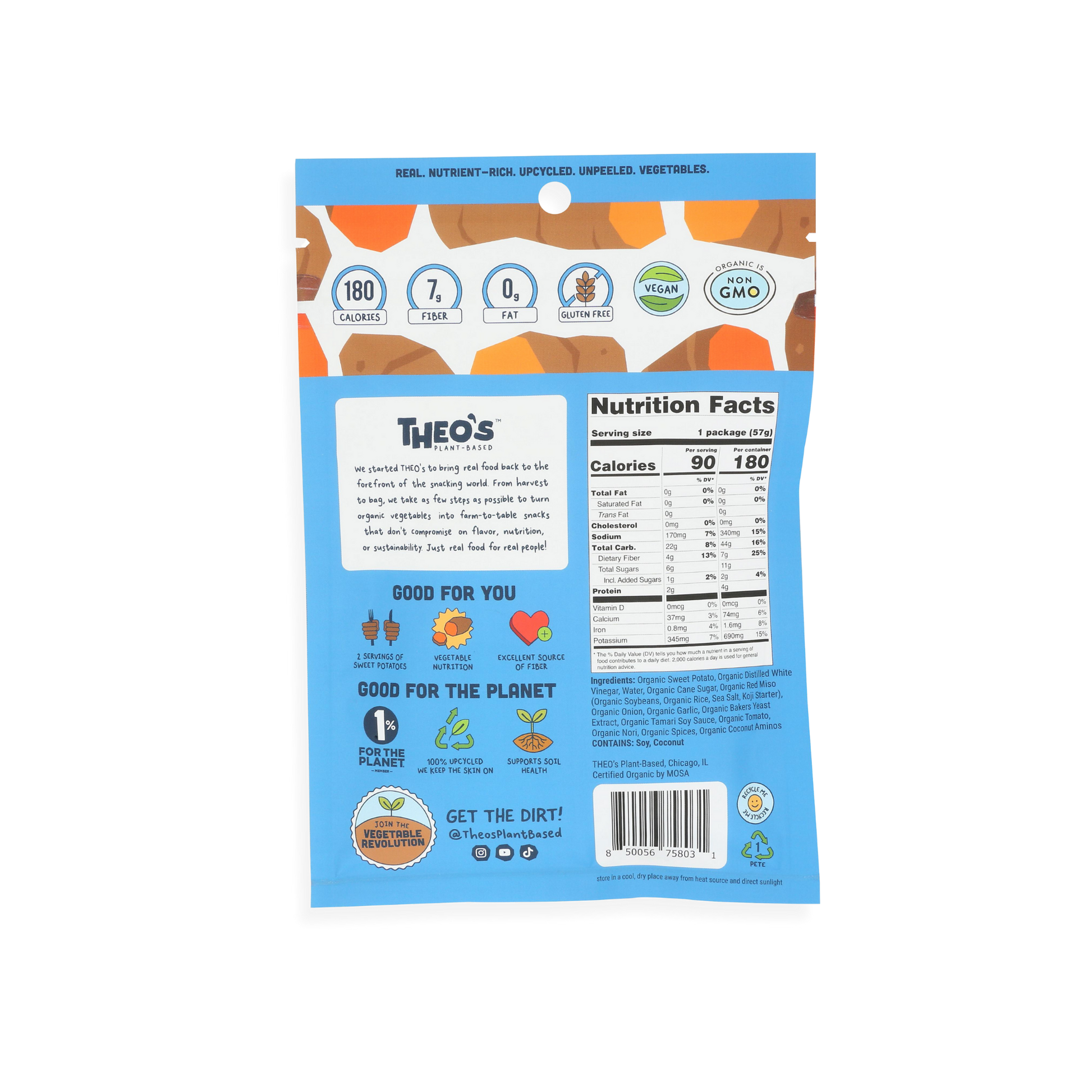 Organic Veggie Snacks | Sweet Potato Jerky - THEO's Plant-Based